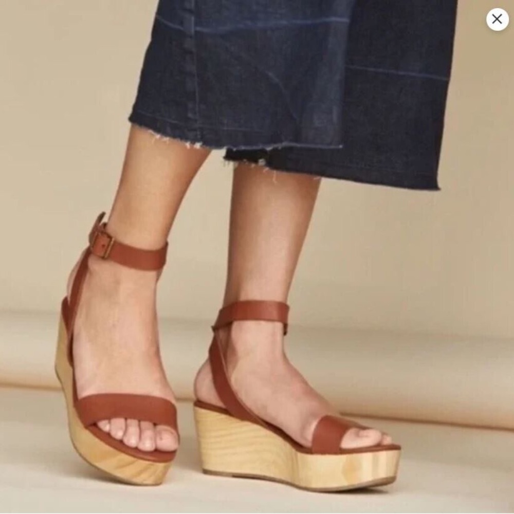 Nisolo Sarita Wooden Wedge Sz 7.5